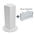 Azar Displays Four-Sided16 Pocket Revolving Pegboard GiftCard Kit for Countertop 700229-WHT